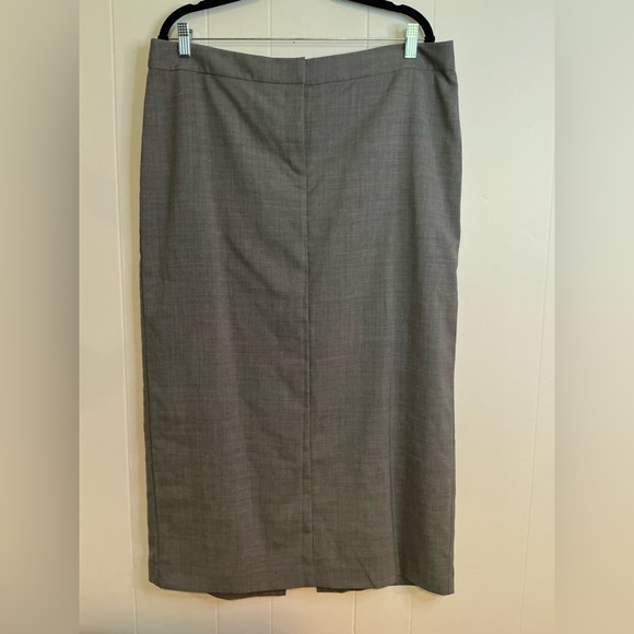J. Jill 100% Wool Gray Pencil Skirt Size 16 Lined Career Work Office - Picture 1 of 4